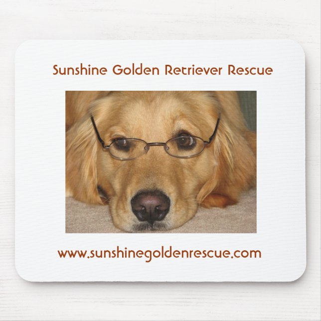 Solig Mousepad - SunshineGolden Retrieverrädding Musmatta (Framsidan)