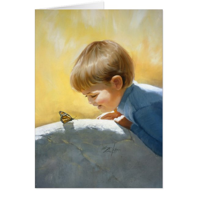 Solig överrrakning hälsningskort (Framsidan)