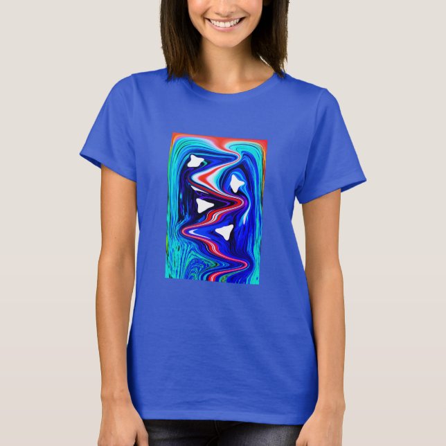 Solig semesterflod trendig t shirt (Framsida)