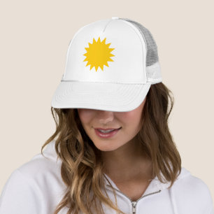 Solig sida för blända ljus gul sol upp keps