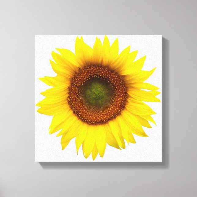 Solig slågen in kanfasdekor för dag solros canvastryck (Framsida)