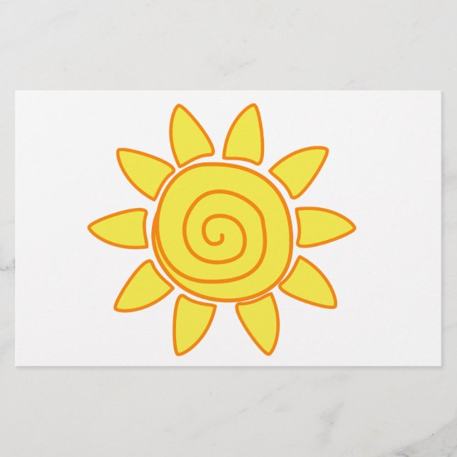 Solig sol brevpapper (Framsida)