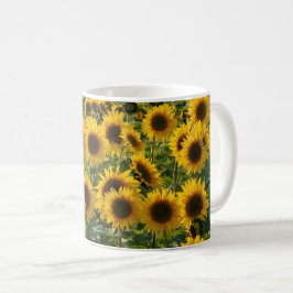 Solig solrosfältmugg kaffemugg