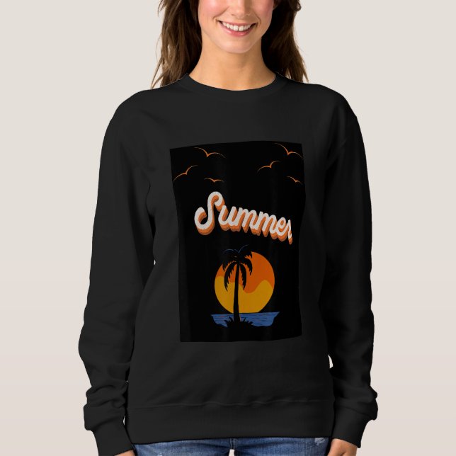 Solig sommardryck och avkoppling t shirt (Framsida)