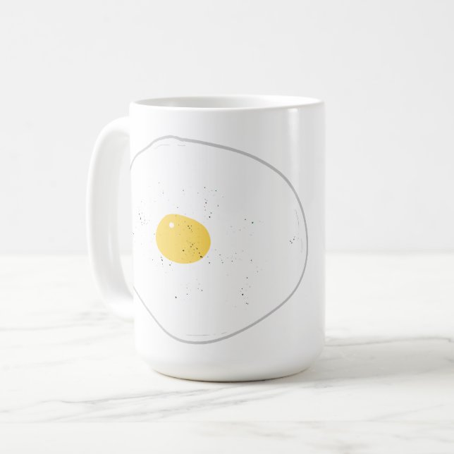 Solig Stekt Ägg Frukost Present Kaffemugg (Framsida vänster)