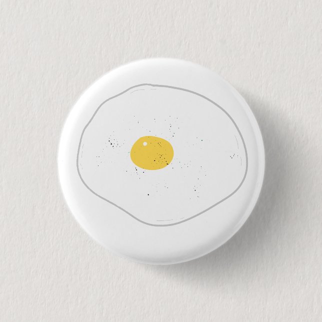 Solig Stekt Ägg Frukostpresent Knapp (Framsida)
