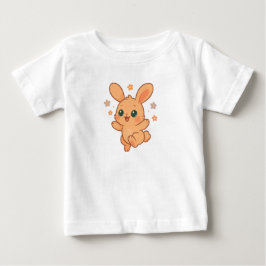 Solig Studsabbad Kanin Anpassad Baby Djur Illustra T Shirt