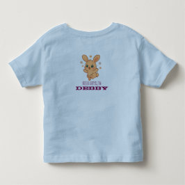 Solig Studsande Kanin Anpassad Baby Djur Illustrat T Shirt