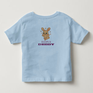 Solig Studsande Kanin Anpassad Baby Djur Illustrat T Shirt