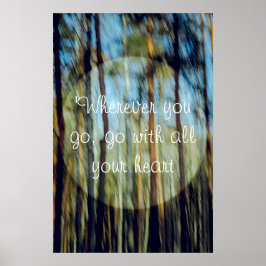 Solig tallskog poster