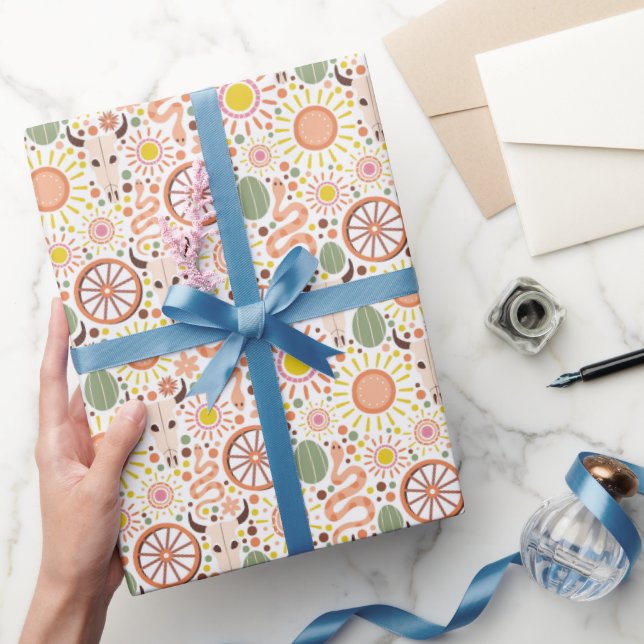 Solig västerländsk äventyr presentpapper (Gifting)
