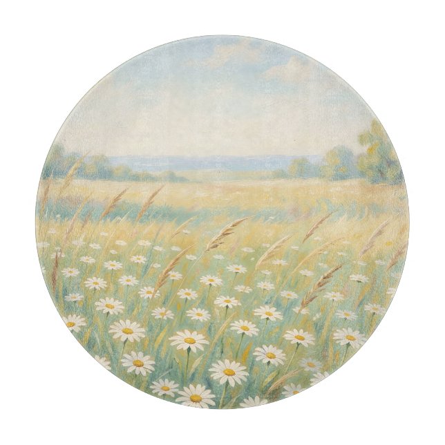 Solig vit tusenskönsäng vildblommefält (Framsidan)