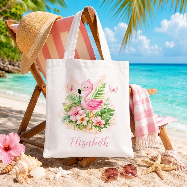 Soliga dagar & flamingovege  tygkasse (Skapare uppladdad)