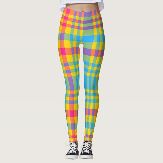 Soliga dagar Plaid Leggings (Framsida)