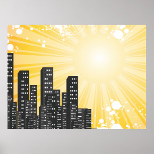 soliga dagar-vektorcitysfunktion poster