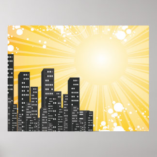 soliga dagar-vektorcitysfunktion poster
