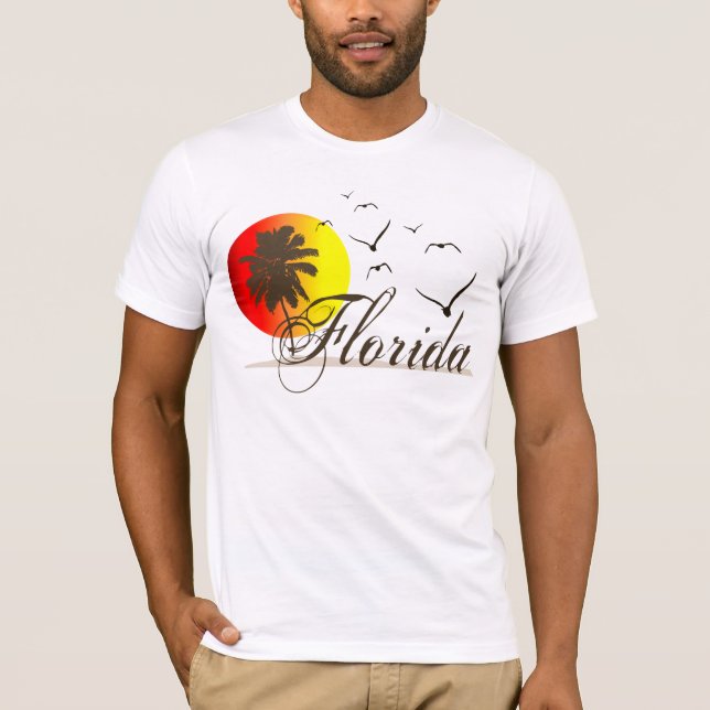 Soliga Florida solnedgångar Tee (Framsida)