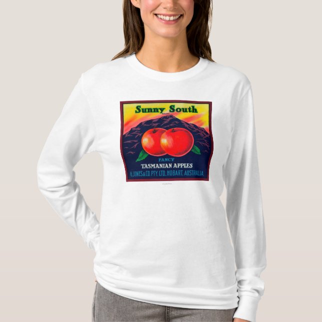 Soliga södra Apple LabelHobart, Australien T Shirt (Framsida)