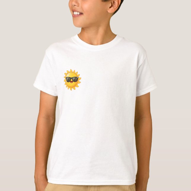 Soliga soliga dagars solglasögon barn t shirt (Framsida)