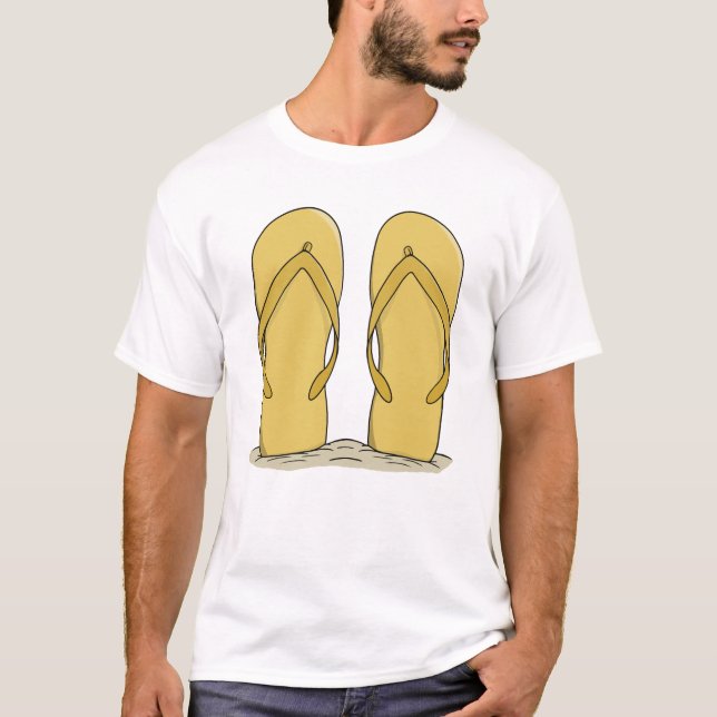 Soliga Strand Flip Flops T Shirt (Framsida)