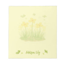 Soliga vilda blommor & fjärilar Notepad