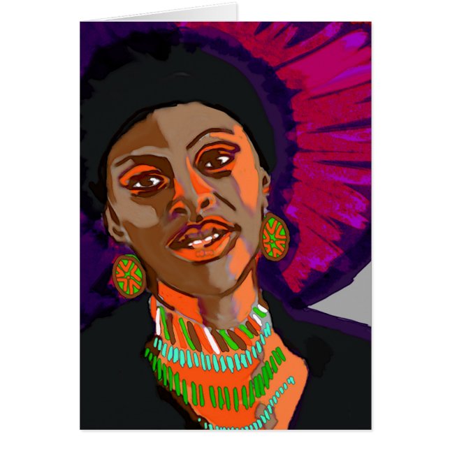 Soligt hjärtakort hälsningskort (Framsidan)