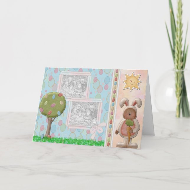 Soligt kort TBA 3/18/09 för ram för påskdubblafoto (Framsida)