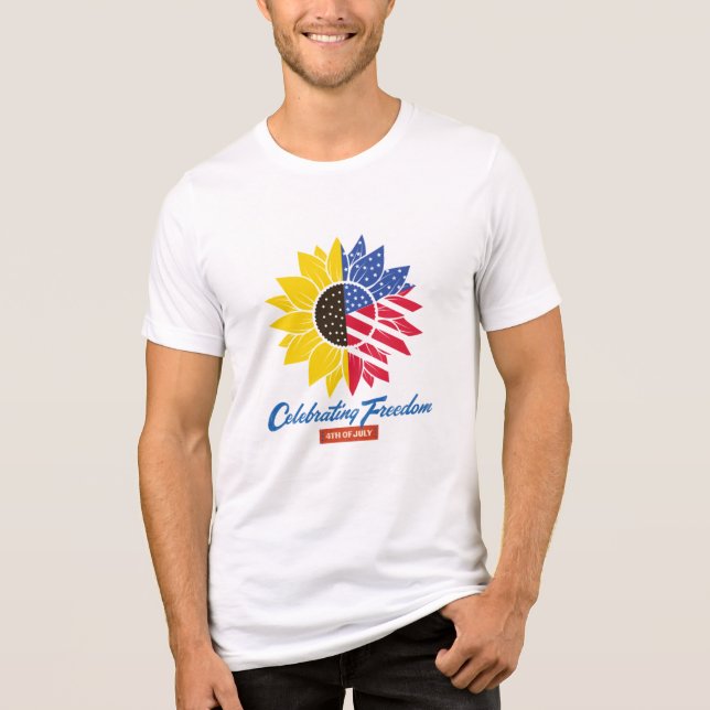 Solillustration 4 juli t shirt (Framsida)