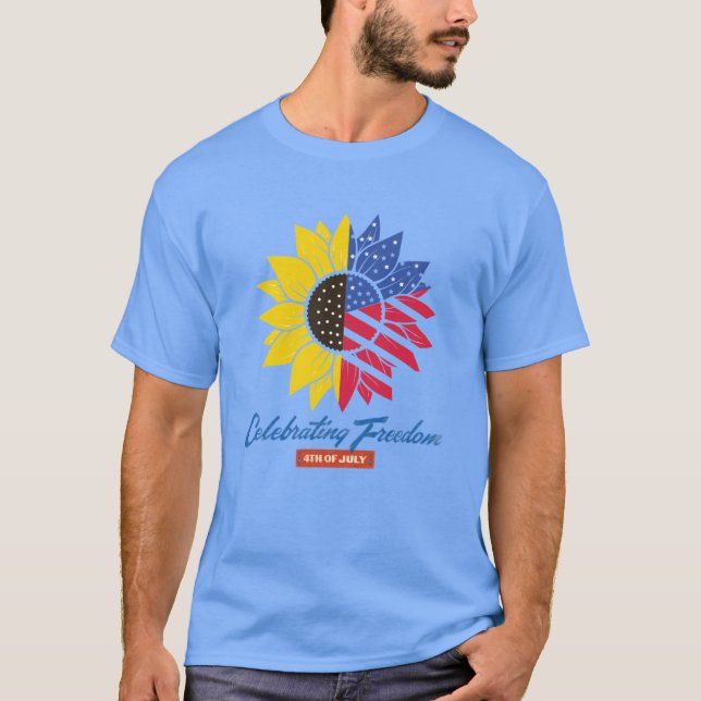 Solillustration 4 juli t shirt (Framsida)