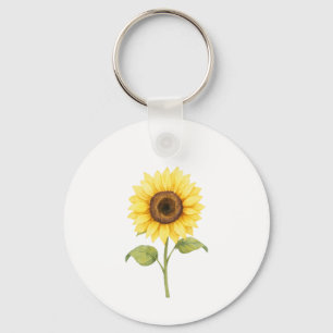 Solillustration — Ljus botanisk konst Nyckelring