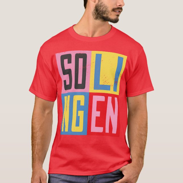 Solingen City Design vän T Shirt (Framsida)