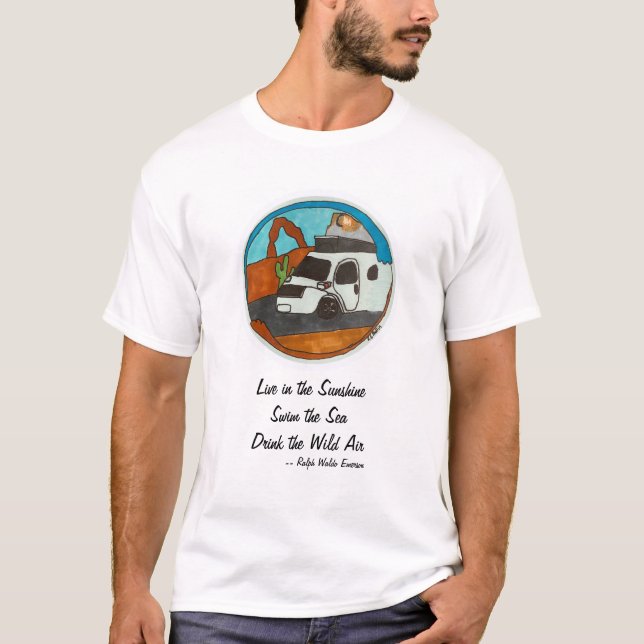 Solis camper van white t shirt (Framsida)