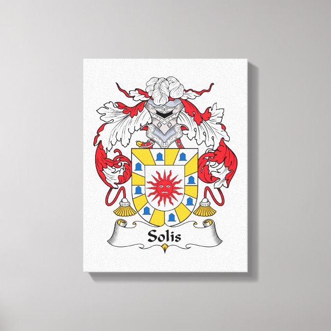 Solis Family Crest Canvastryck (Framsida)