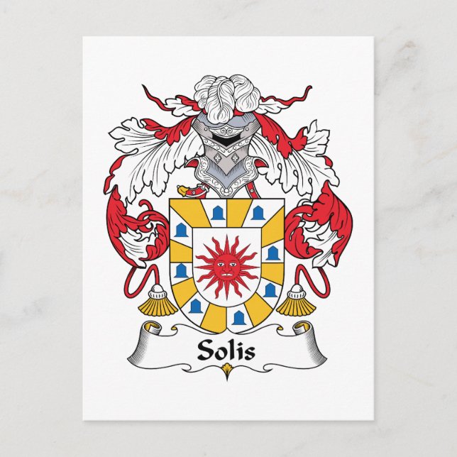 Solis Family Crest Vykort (Framsida)