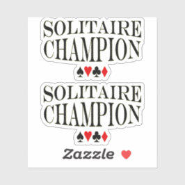 Solitaire Champion Vinyl Klistermärken