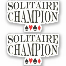 Solitaire Champion Vinyl Klistermärken