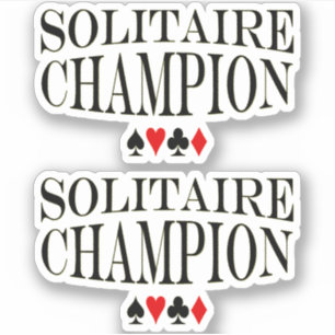 Solitaire Champion Vinyl Klistermärken