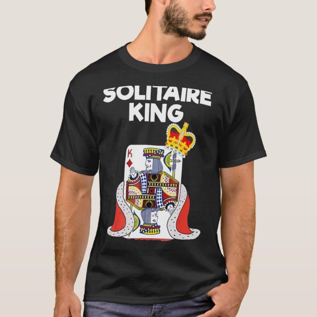 Solitaire Kung Card Spame Spider Solitaire T Shirt (Framsida)