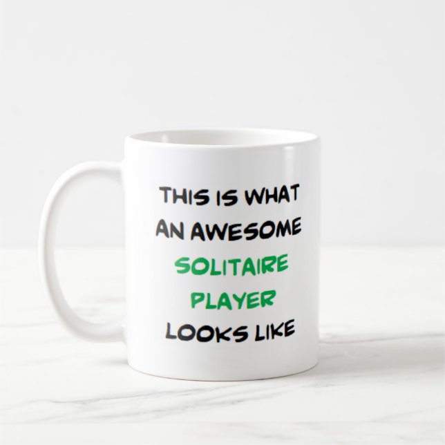 Solitaire-spelare, fantastisk kaffemugg (Vänster)
