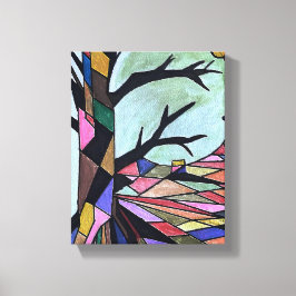 SOLITÄRT TRÄD I MOONLIGHT CANVASTRYCK