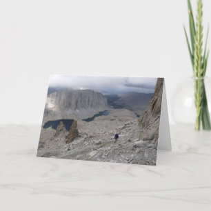 Solitary Hiker, Blank Hälsning Gard Kort