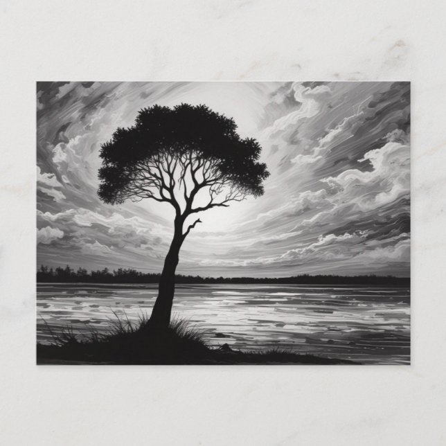 Solitary Sentinel Testament to Nature's Endurance Vykort (Framsida)