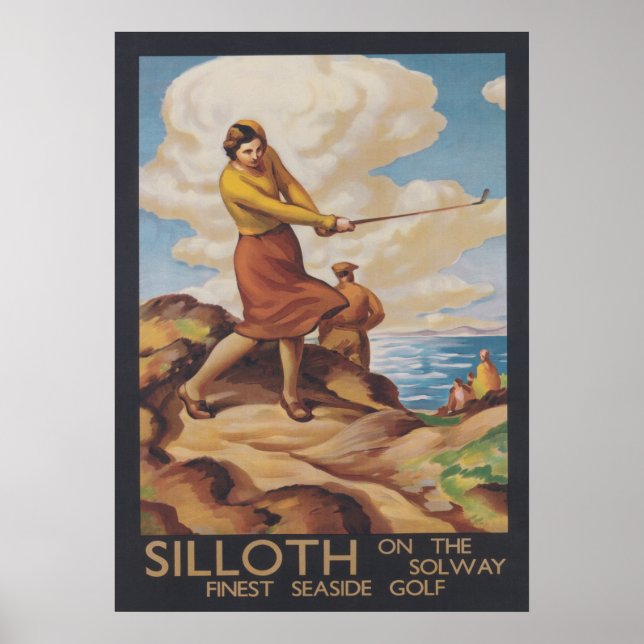Solith on Solway, England, Vintage Golf Poster (Framsidan)