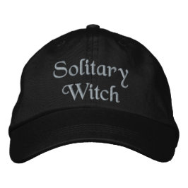Solitory Witch Quote Lila Personlig Black Broderad Keps