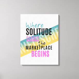 Solitude and folkmassor Introvert Nietzsche-citat Canvastryck