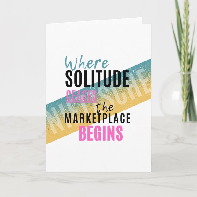 Solitude and folkmassor Introvert Nietzsche-citat Kort (Framsida)