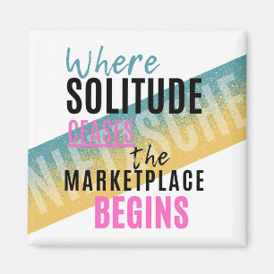 Solitude and folkmassor Introvert Nietzsche-citat Magnet