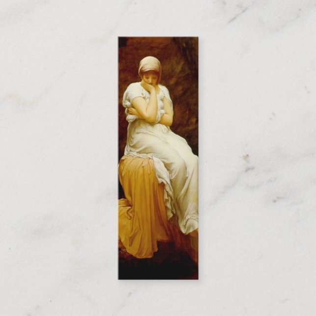 Solitude Bookmark av Frederick Lord Leighton Mini Visitkort (Framsida)