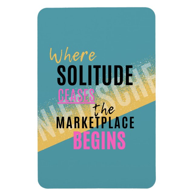 Solitude-introduktion Introvert Nietzsche-citat Magnet (Vertikal)