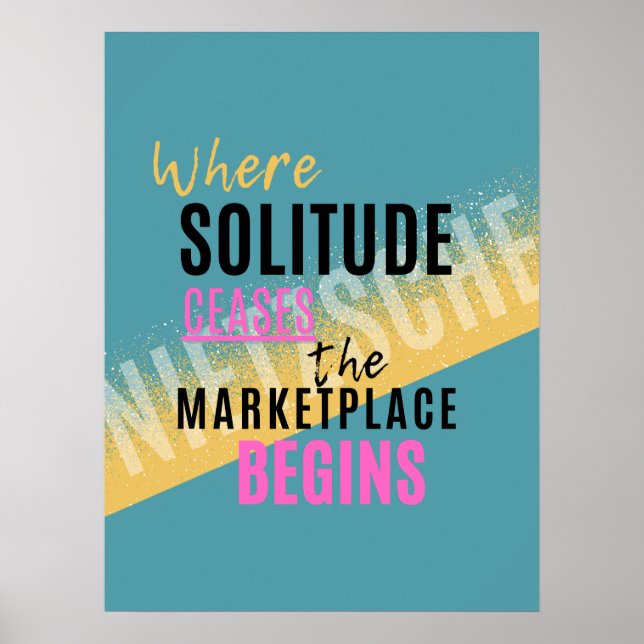 Solitude-introduktion Introvert Nietzsche-citat Poster (Framsidan)